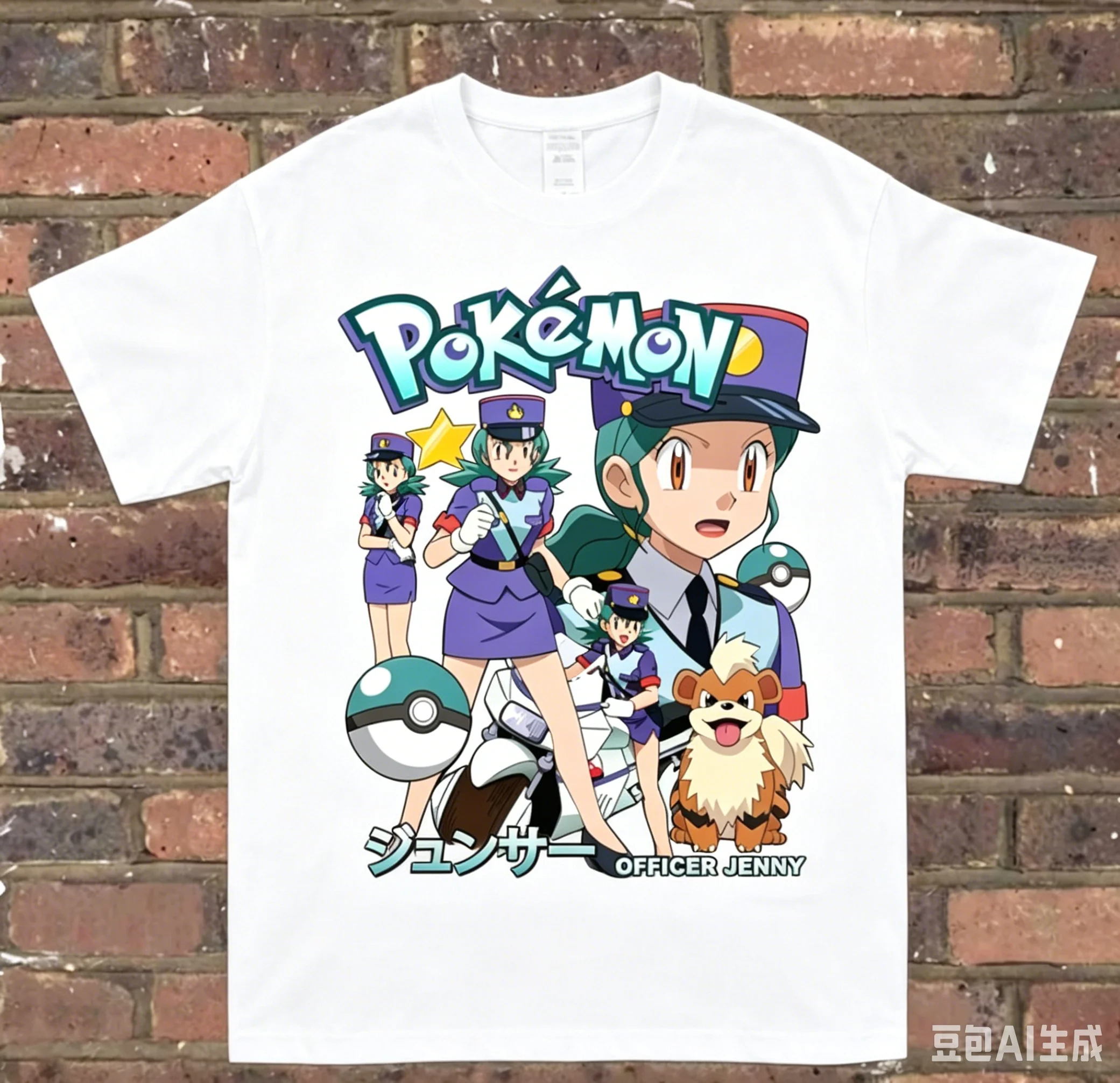 Neueste klassische Pokémon-Charaktere für Erwachsene und Kinder, Joey Junsha Rockets Retro Anime Lose Baumwoll-Kreativ-Kurzarmshirts – Detail 4