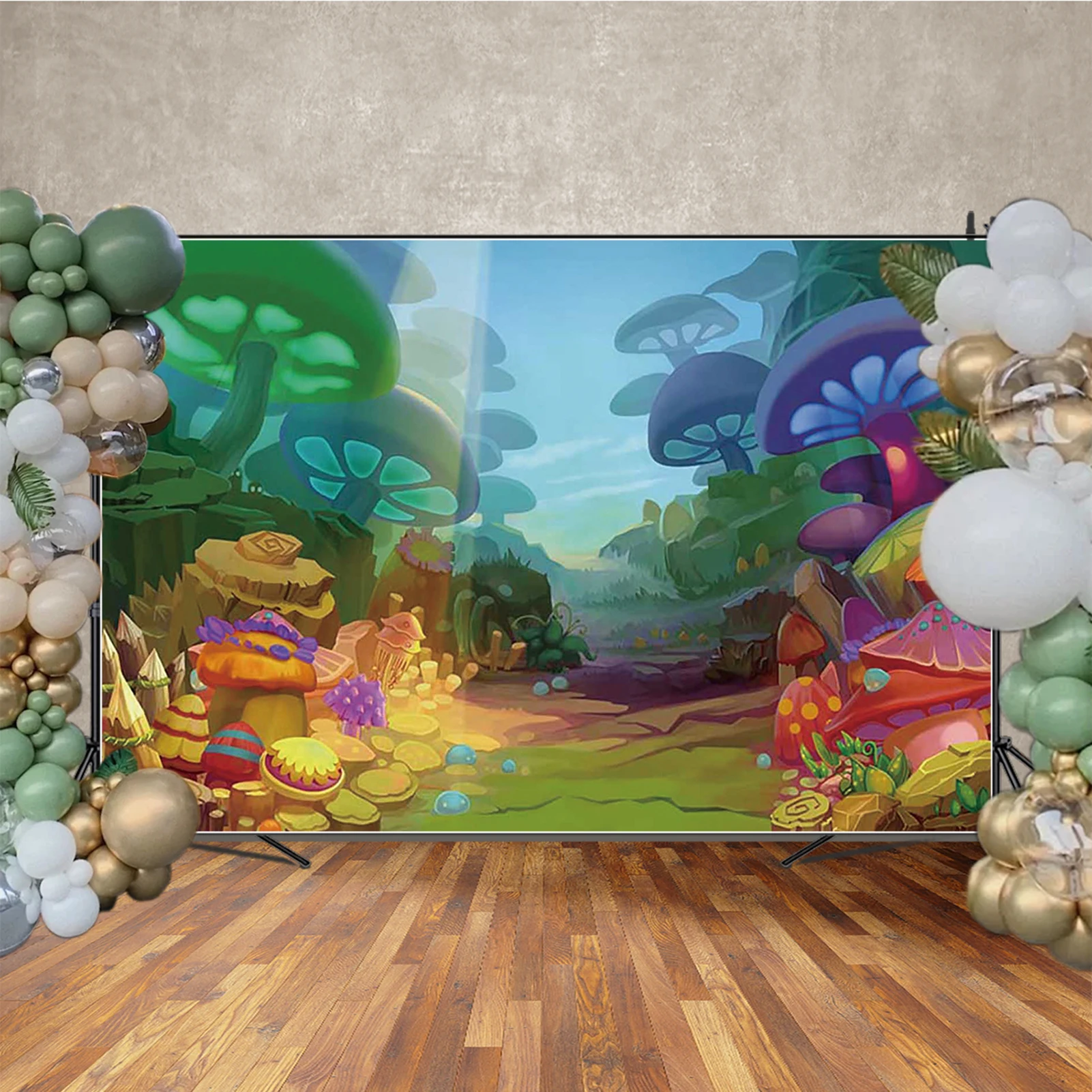 MOON.QG خلفيات فطر الغابة المسحورة لكتب التصوير الفوتوغرافي خلفية القلعة زينة عيد الميلاد صورة المتصل ملصق الجدار