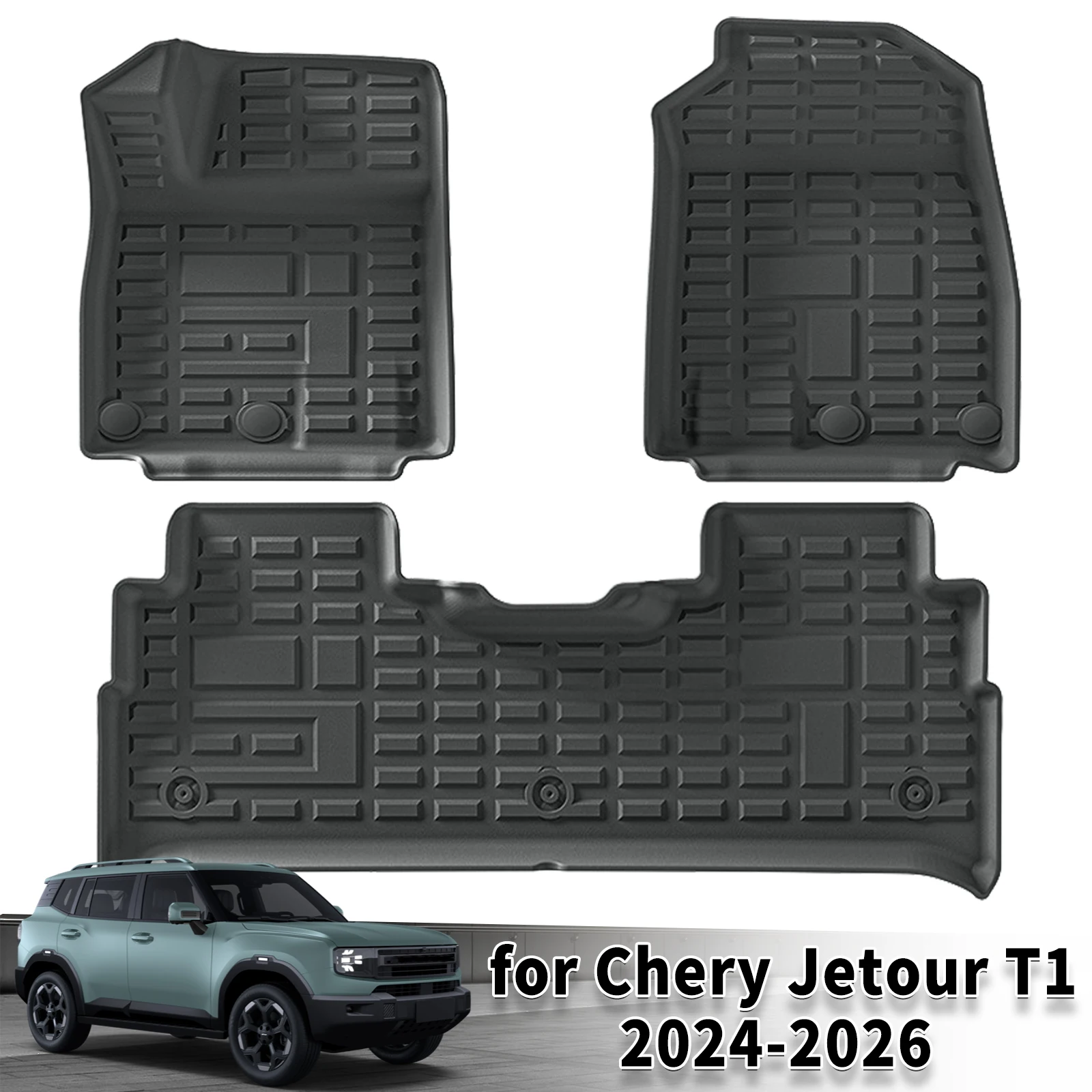 

for Chery Jetour T1 2024 2025 2026 LHD Durable Weatherproof TPE Car Floor mats Liners Non-Slip Design Easy Clean Accessories pad