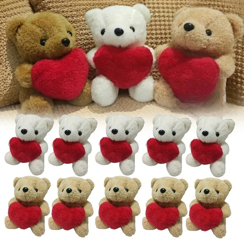 

1-5PCS Plush Heart Bear Stuffed Animal Hugging Love Doll Valentines Christmas Gift for Kids Adults Cuddle Toy