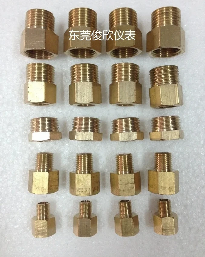 

10PCS Various pressure gauge connectors, conversion connectors, copper inner and outer wire connectors M20 * 1.5 1/2 1/4 3/8 1/8