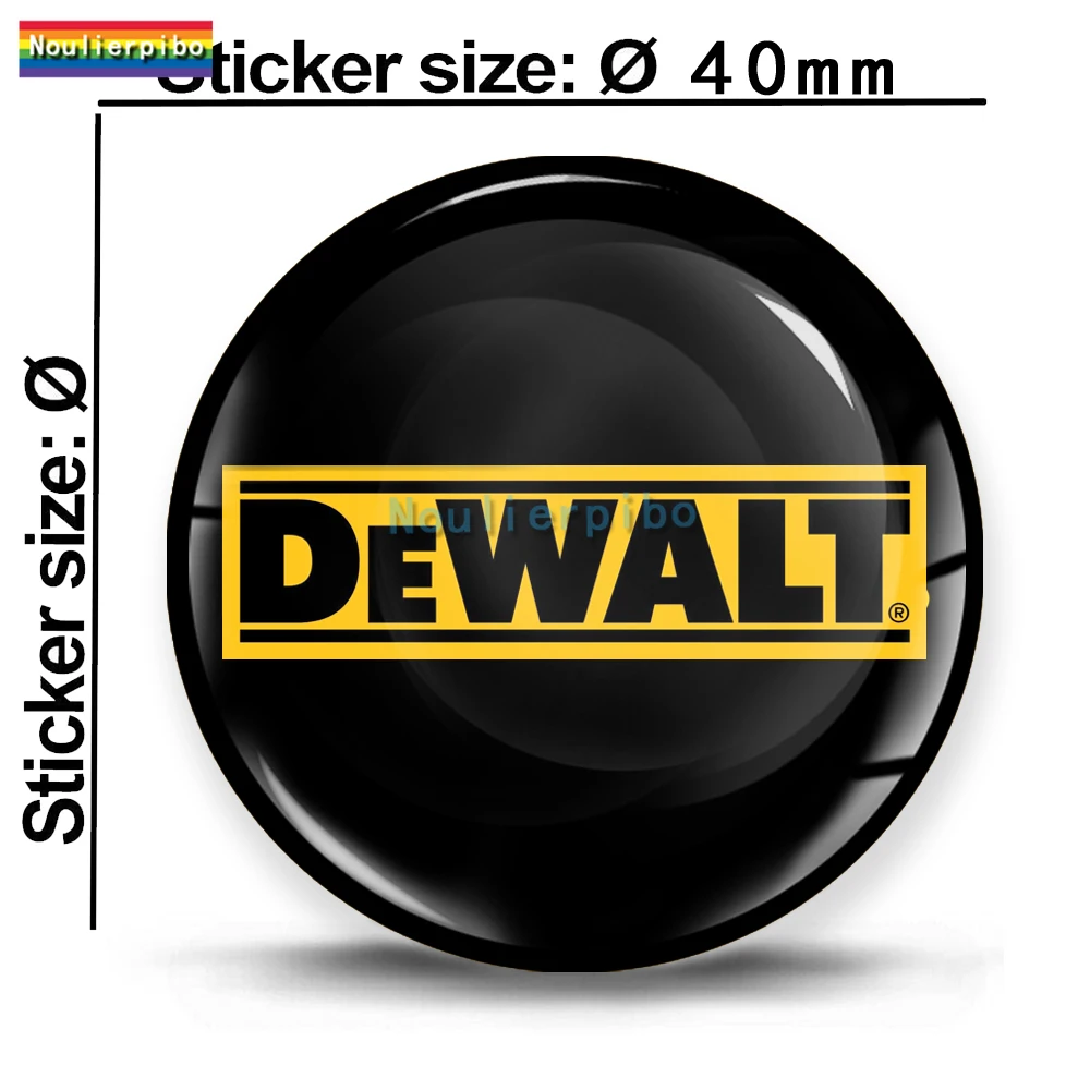 Creative DeWalt Brand Stickers 3D Gel Decals Silicone Stickers Resin Die Cut Decals for Motorcycle Car Helmet Laptop Bike Decals