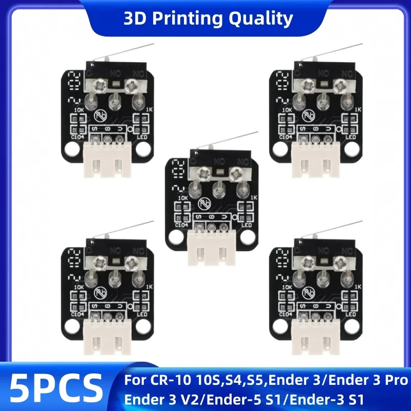 

3D Printer Part End Stop Limit Switch， Micro Mechanical Switch 3 Pin For 3D Printer CR-10 10S,S4,S5,Ender 3/3 Pro/Ender 3 V2