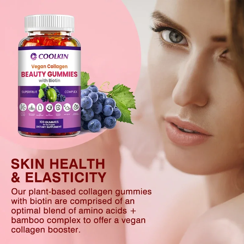 Collagen Gummies - with Biotin Vitamins for Healthy Hair, Skin and Nails