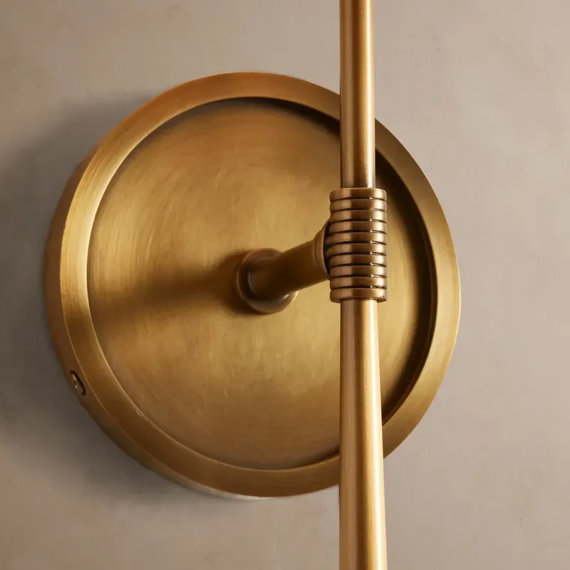 Steel Linen Shade Wall Sconce Modern Bathroom Bedroom Hallway Lighting Fixture Home Hotel Project Supplier Custom