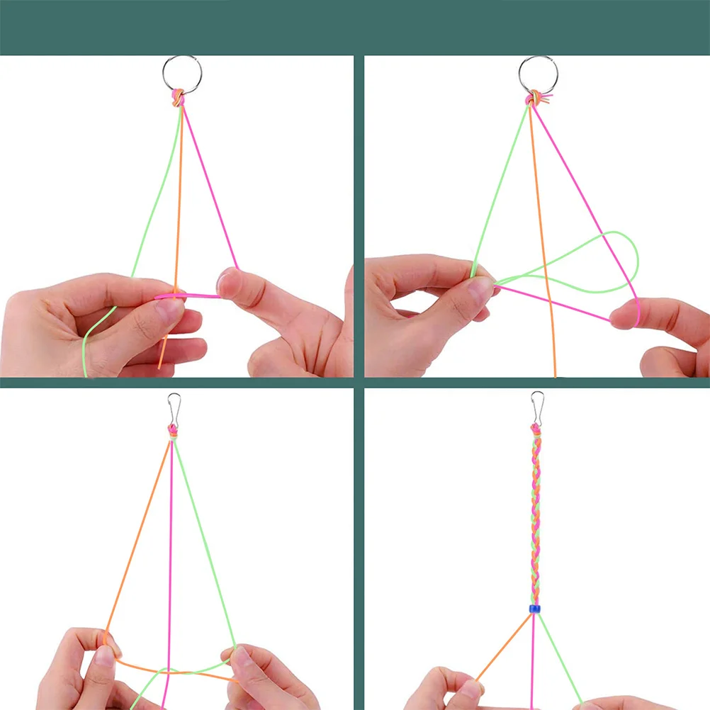 

200Pcs Colorful Plastic Rope Versatile Knitting Cord for DIY Lanyards Christmas Decorations Jewelry Supplies DIY Bracelet Cord