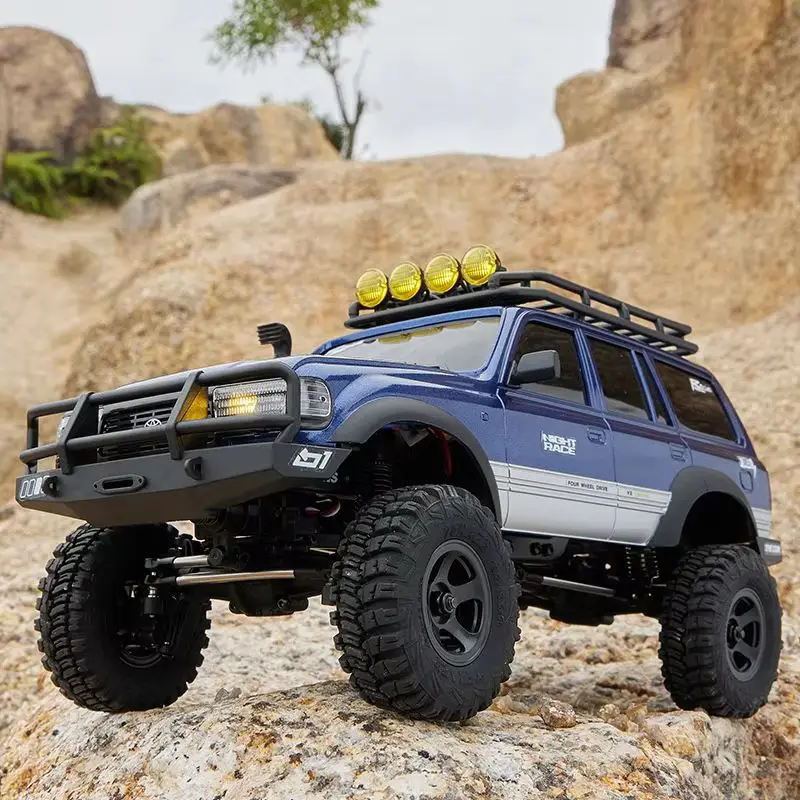 FMS FCX18 LC80 1:18 Scale Off-Road RC Car Four-Wheel Drive Remote Control Climbing Vehicle with 60 Minute Long Range Battery Toy