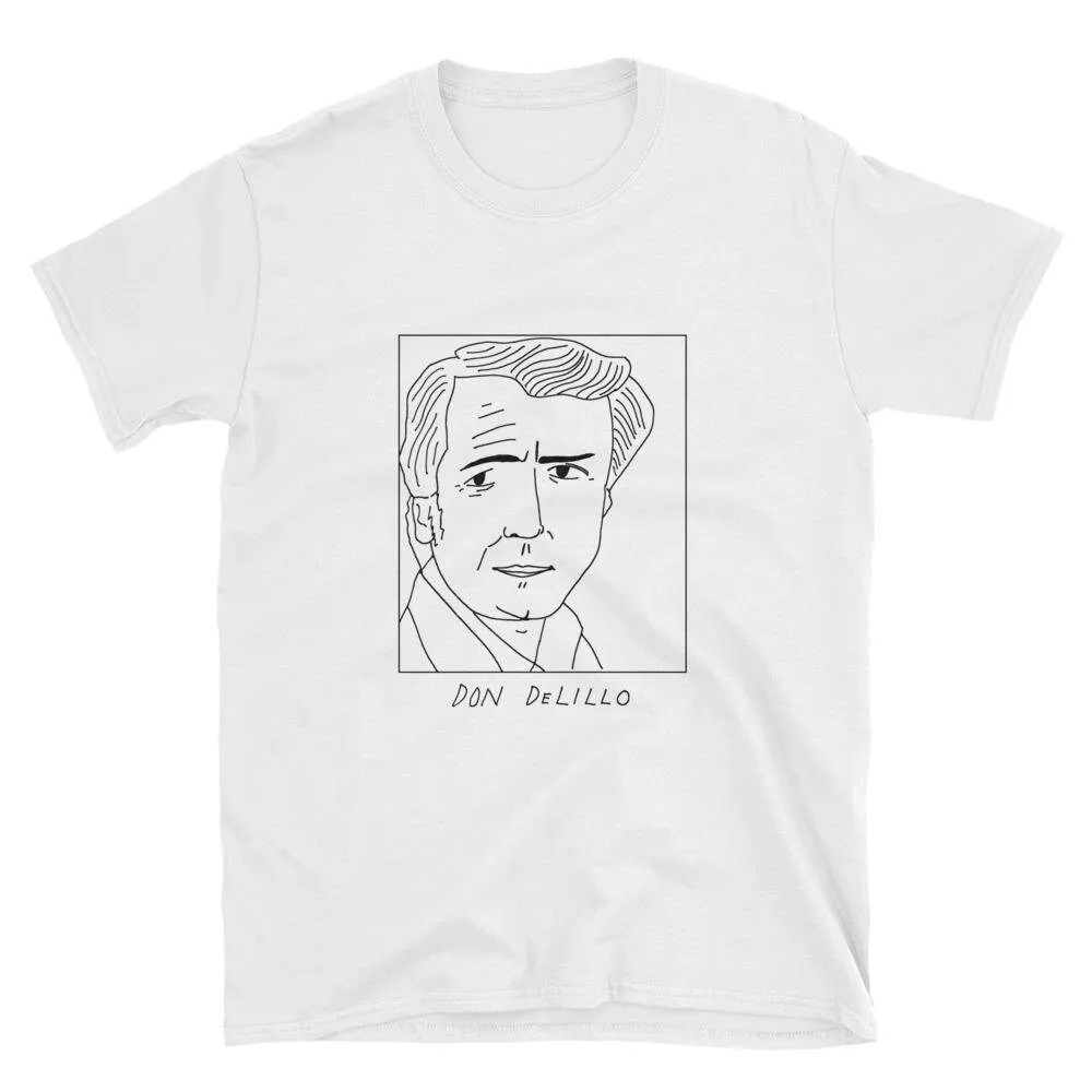 Badly Drawn Authors Don DeLillo T Shirt FREE Worldwide Delivery