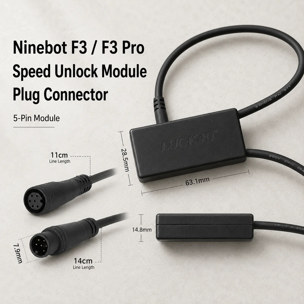 Speed Unlock Module Cable for Ninebot F3 F3 Pro Electric Scooter Limiter Bypass Controller Connector Repair Spare Parts