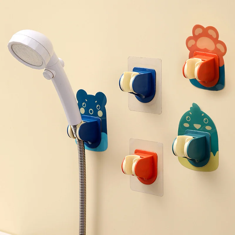 

Cartoon Self-Adhesive Shower Head Bracket Universal Adjustable Stable Rotation Bathroom Sprinkler Hanging Holder For Children