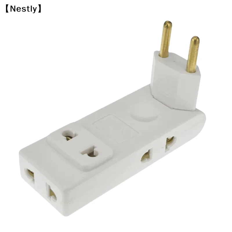 4 In 1 Wall Outlet Extension EU Electrical Socket 180 Degree Plug Adapter Travel Aadapter Portable Power Converter〔Nest〕 view 3