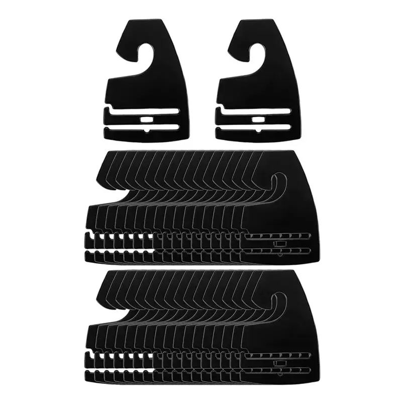 

Пластиковые вешалки для галстуков J1UL1N, 100 шт., черные держатели для галстуков для демонстрации, крючки-вешалки для мужской одежды для розничных магазинов