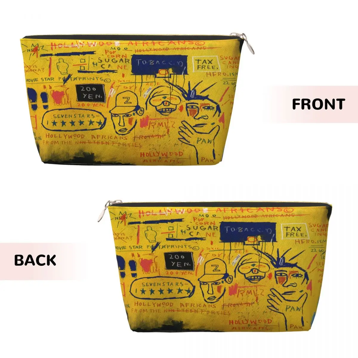 Custom Crown By Michel Jean Basquiats Makeup Bag for Women Travel Cosmetic Organizer Kawaii Graffiti Art Storage Toiletry Bags