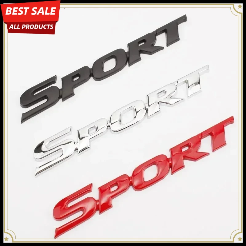 3D Metal SPORT Car Emblem Badge Sticker Decal for Fender Trunk Accessories Suitable for BMW KIA Audi Corolla Camry CHR view 2
