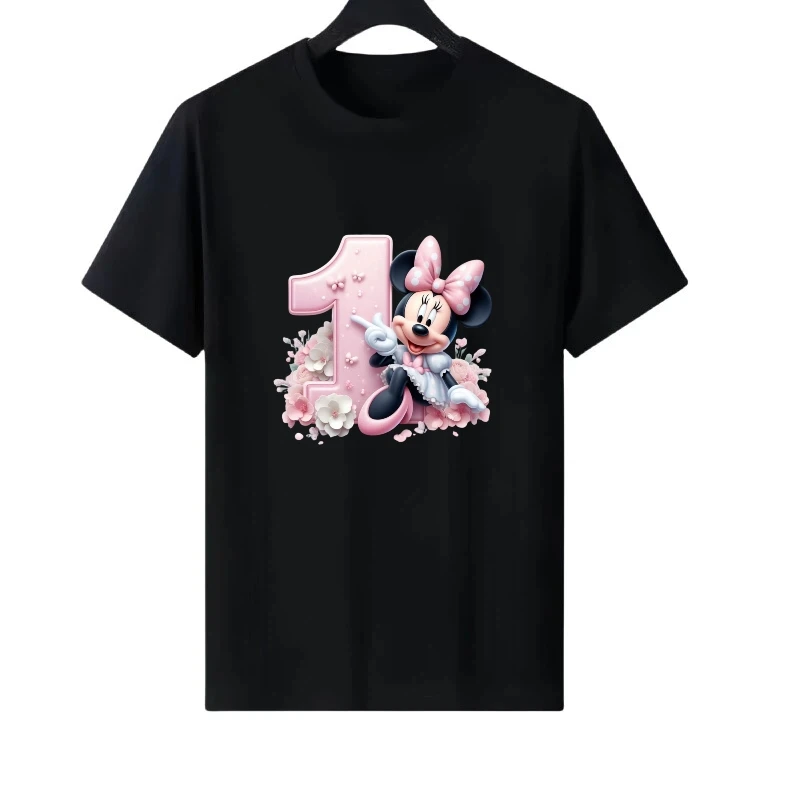 

Disney Микки Маус с буквенным узором, женская одежда для родителей и детей, топы, женские дешевые спортивные футболки с короткими рукавами Y2k, блузки