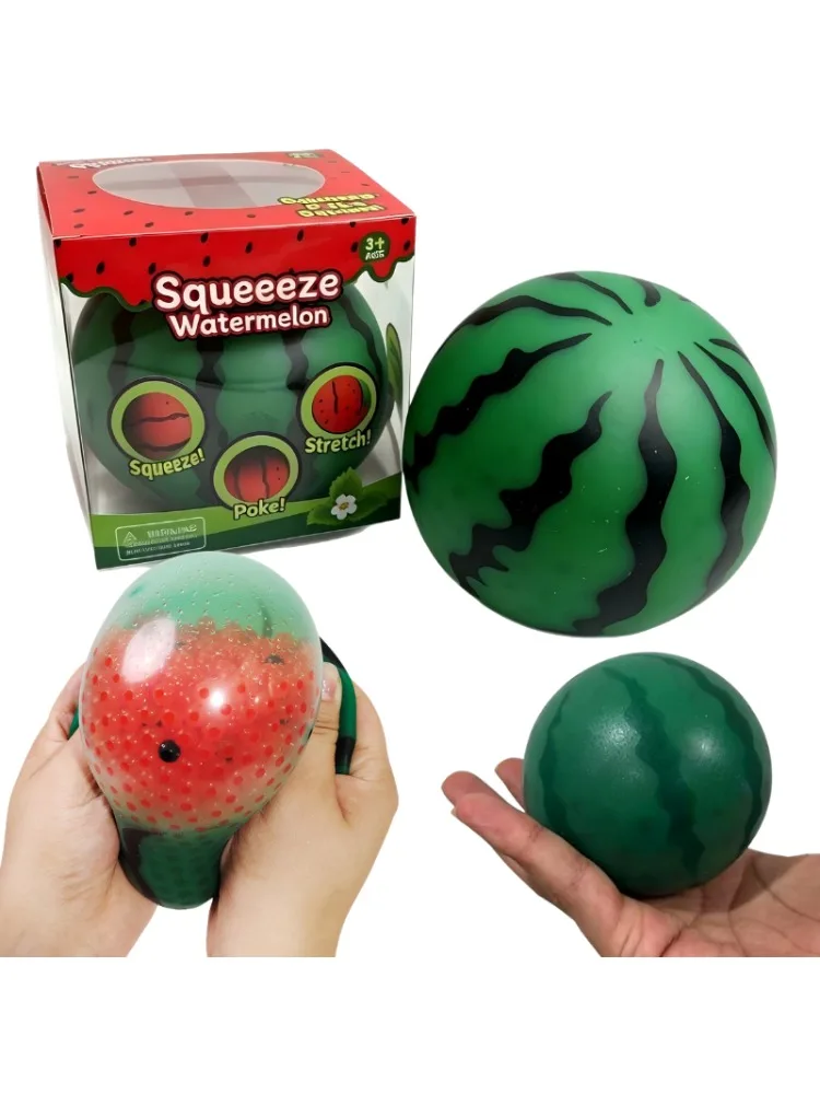Trendiger Simulierter Frucht-Wassermelonen-Stressball, Tragbares Hand-Quetsch-Spielzeug, Tägliches Entspannungs-Fidget-Spielzeug, Überraschungsbox-Geschenk