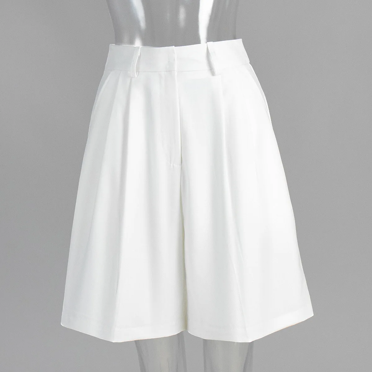 BluWin Summer New High Waist Shorts for Women Casual Loose Wide Leg Solid Shorts Female Short Pants Y2k Booty Shorts