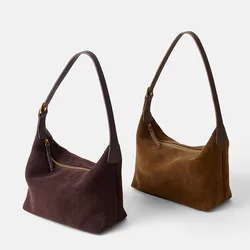 Genuine Leather Winter Fashion Women's Handbag,frosted Cowhide Tote Bag, High-quality and Simple Casual Shoulder Crossbody Bag