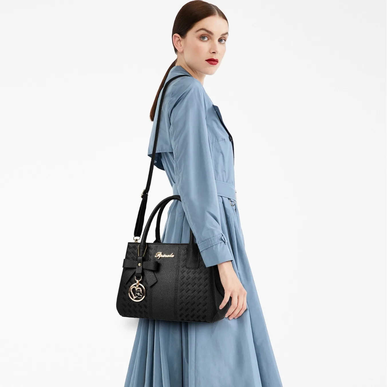 

Elegant Lady Fashionable Sweet New 2024 Women's Shoulder Bag Crossbody Handbag Soft Zipper Closure Casual Handbag