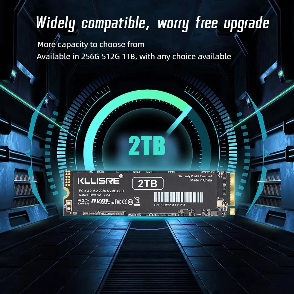 Kllisre SSD M2 2TB NVME M.2 2280 PCIe 3.0 Solid State Disk Hard Drive work on Laptop and Desktop