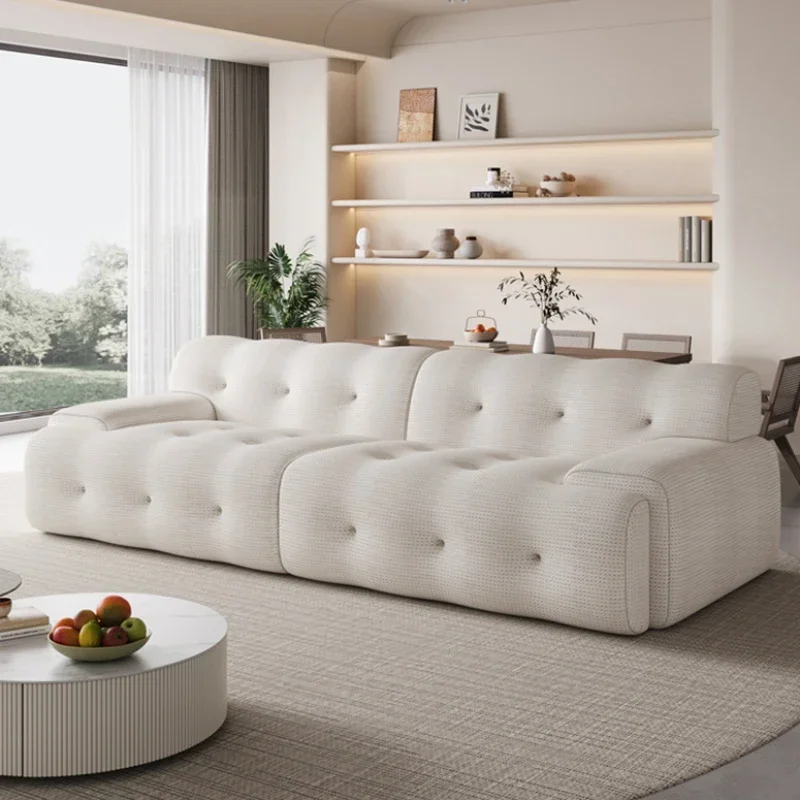 

White Cloud Foam Sofa Modular Living Room Modern Floor Sofa Fancy Lazzy Lounge Muebles Combination Para Dormitorio Furniture