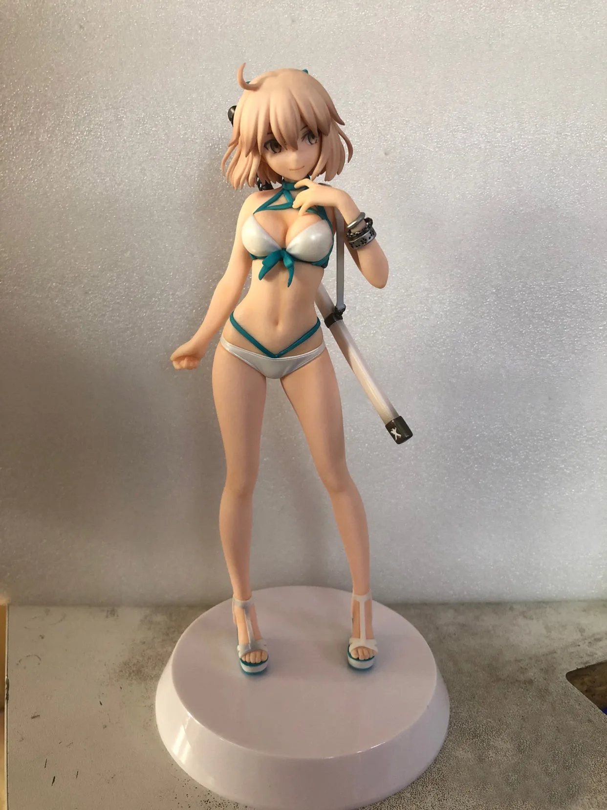 

No box 2022 Japanese original anime figure Our Treasure Okita Souji swimsuit ver action figure collectible model toys