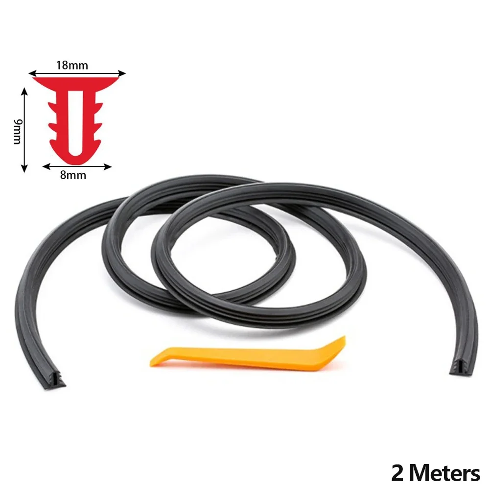 160/200cm Universal Car Windshield Sealant Dashboard Soundproof Rubber Seal Strip Auto Rubber Seals For Automobile Panel Seal