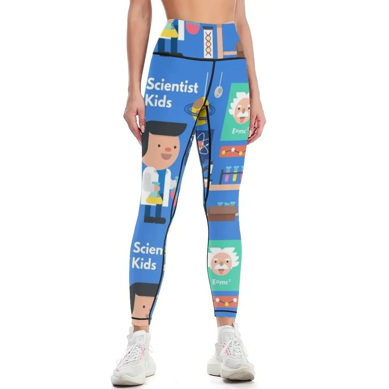 

Scientist Kids Cartoon Leggings sporty woman gym jogging pants harem pants gym top Womens Leggings