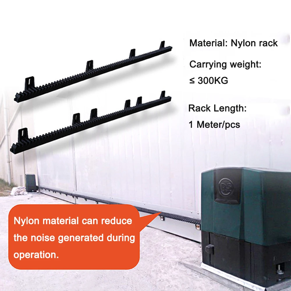 Imagem -06 - Nylon Rack Rail para Auto Portão Deslizante Opener Acessório com Parafusos Engrenagem 033 e Metro 1.08ft e 3.28ft por Item