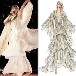 Vestidos infantis em camadas, manga curta até o chão, vestido luxuoso para festa de casamento, baile de gala, elegante vestido de princesa 2022