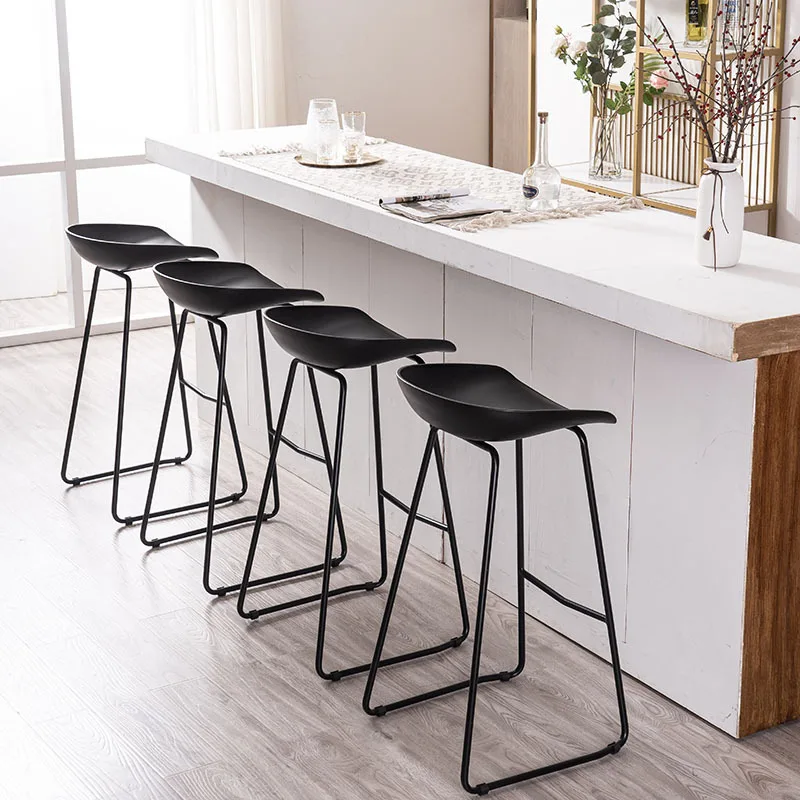 Nordic simple household iron bar chair bar chair fashion creative high stool chair coffee shop front bar stool