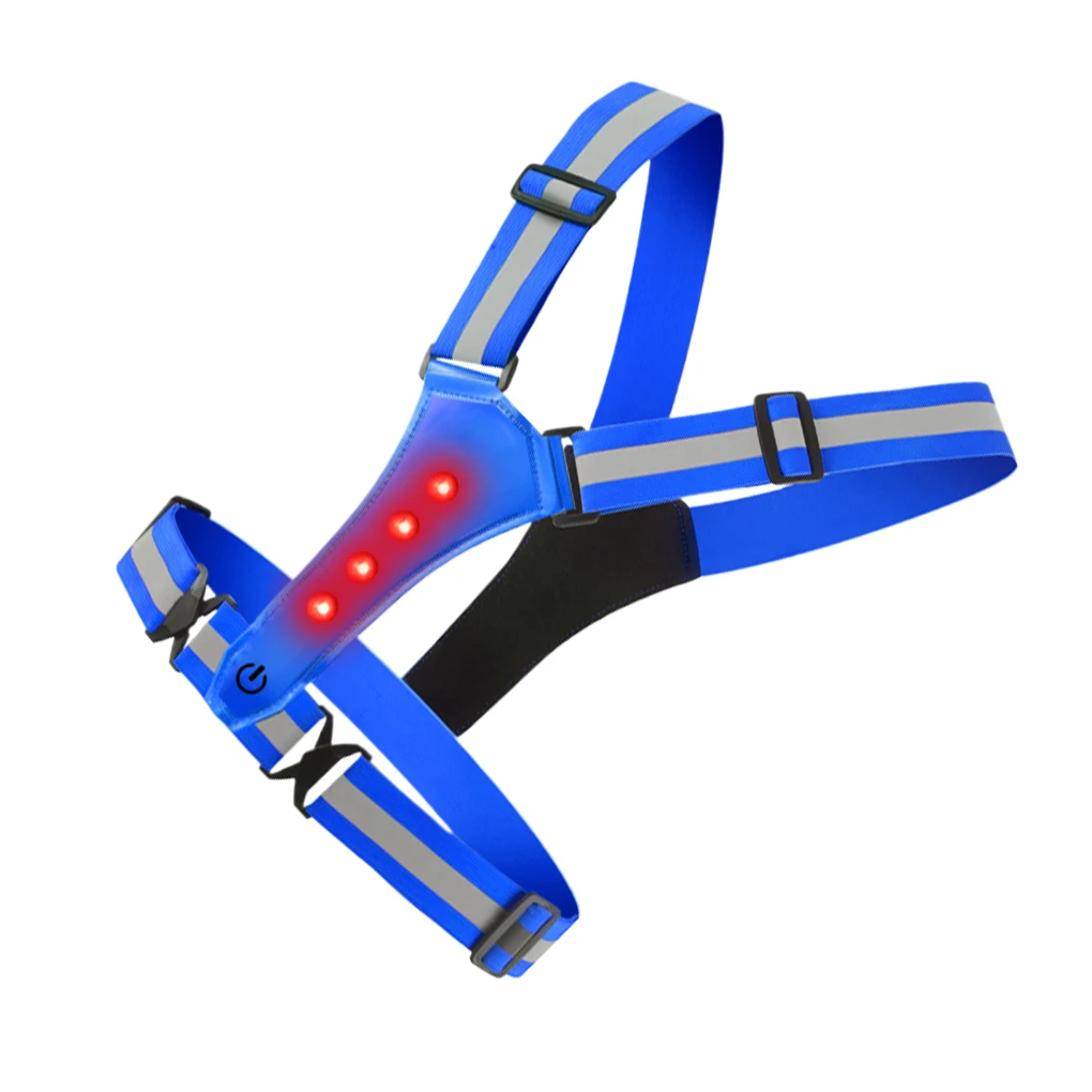 

Светодиодный светоотражающий жилет с регулируемым эластичным поясом высокой видимости, одежда для ночной работы, бега, рыбалки