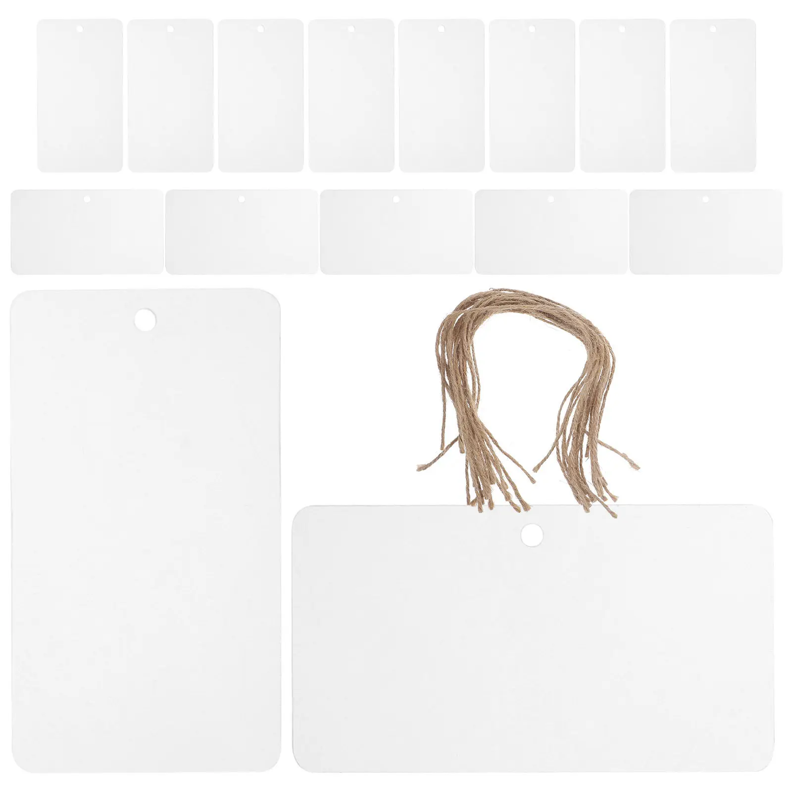 

20 Sets Acrylic Basket Labels Hanging Blank Tags Writable Organizer Labels for Kitchen Pantry Storage Bin Reusable Removable