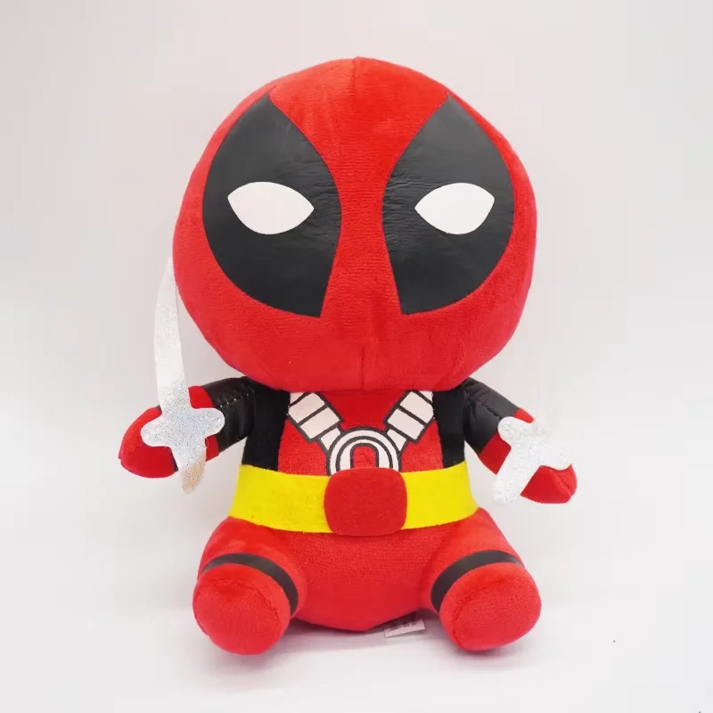 لعبة جديدة من Marvel Dead Pool من القطيفة على شكل شخصية كرتونية كوميدية هدية عيد ميلاد للأطفال ديكور سطح المكتب لعيد الميلاد كاواي