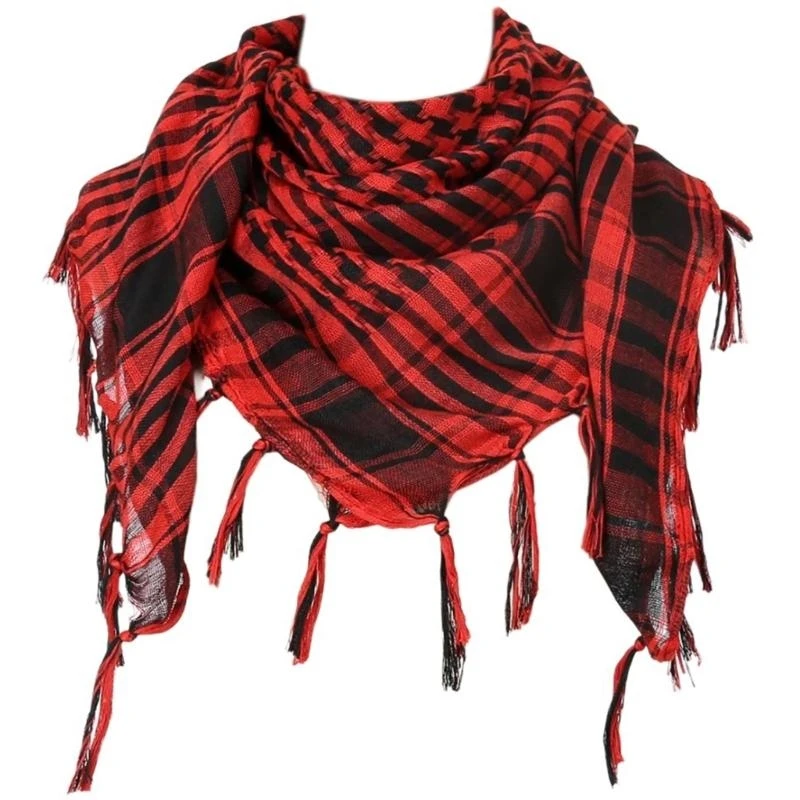 5ASD 아랍 스카프 Shemagh Scarf Dustproof Neck Wrap Arabian Headpieces Neck Shawl Desert 헤드 커버