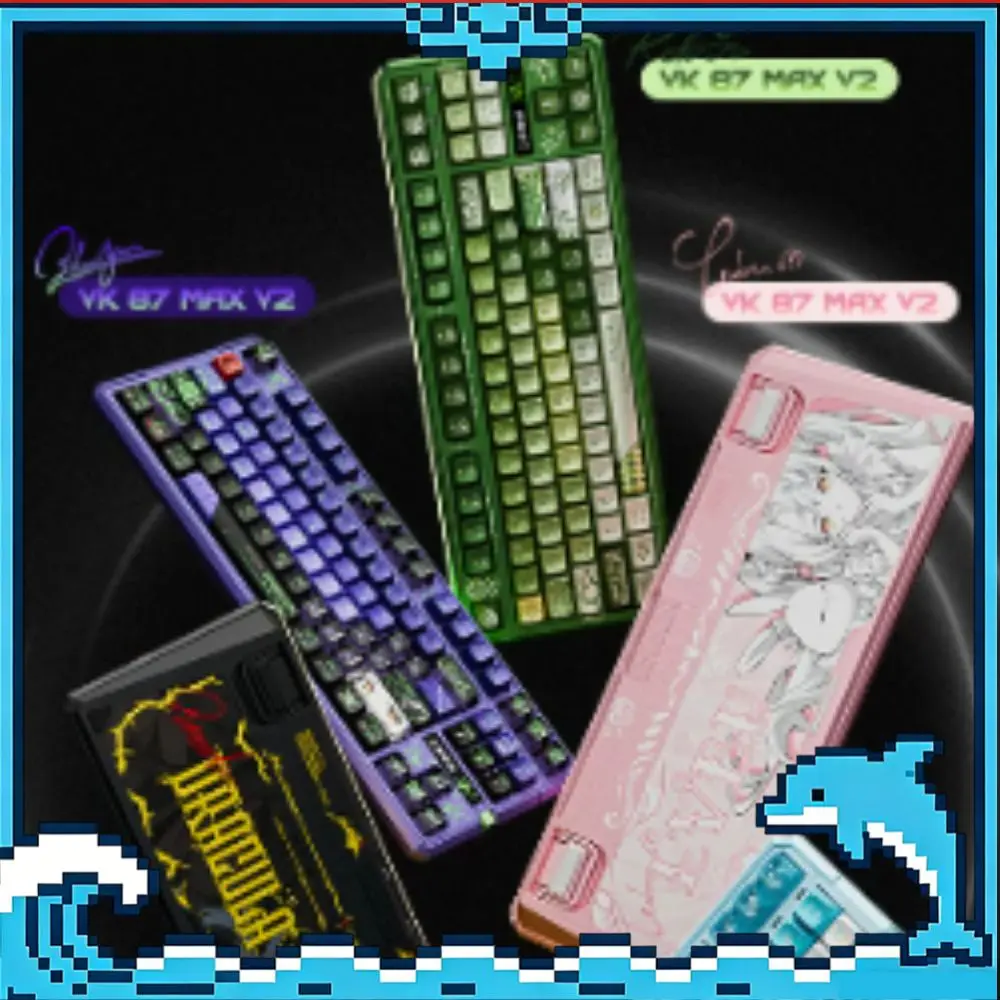 VALKYRIE VK87 V2 Max Mechanical Keyboard Wireless Tri Mode Dual 8k GASKET Structure Rapid Trigger Low Latency Gaming Keyboard