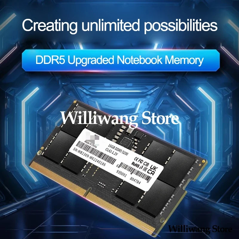 NEW Original DDR5 Memory 4800MHz 5200MHz 5600MHz Laptop Memory Module 8G 16G 24G 32G Upgrade Laptop Memory DDR5 32G 5200MHz