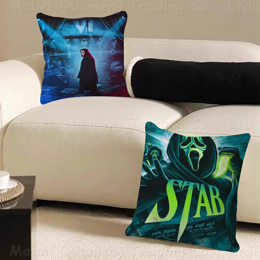 

Horror Film S-Scream 6 Pillow Gift Home Office Decoration Bedroom Sofa Car Cushion Cover Case 45x45