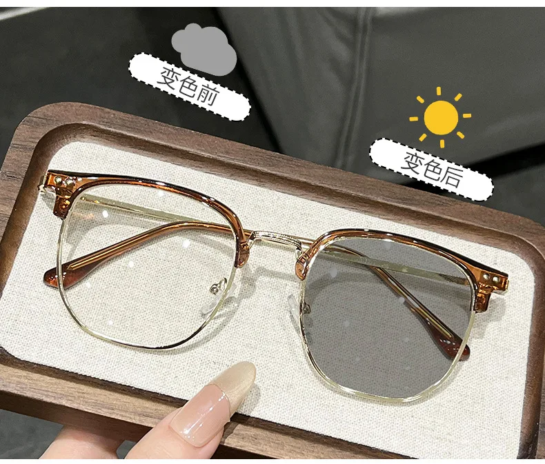 Presbyopie-Brille mit Linsen, die die Farbe unter Sonnenlicht blau/UV-beständige Business-Lesebrille ändern kann0 +0,5 +1,0 ~ +4,0 – Detail 16