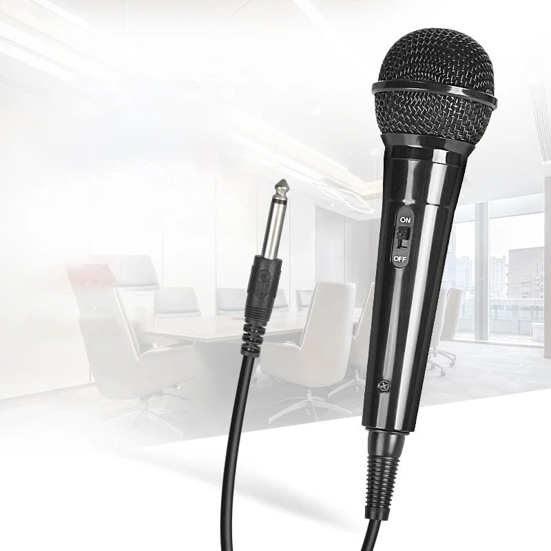 YS-01 Karaoke Microphone with On and Off Switch with 16.4ft XLR Cable Wired Mic for Singing Black Red