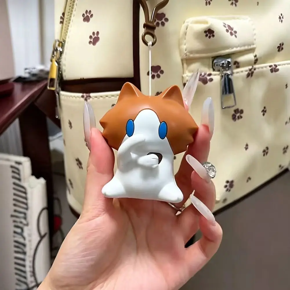 Backpack Interactive Salary Cat Keychain Funny Cute Keyring Pull-String Pendant Cartoon Bag Pendant Hand-Waving Keychain Kids