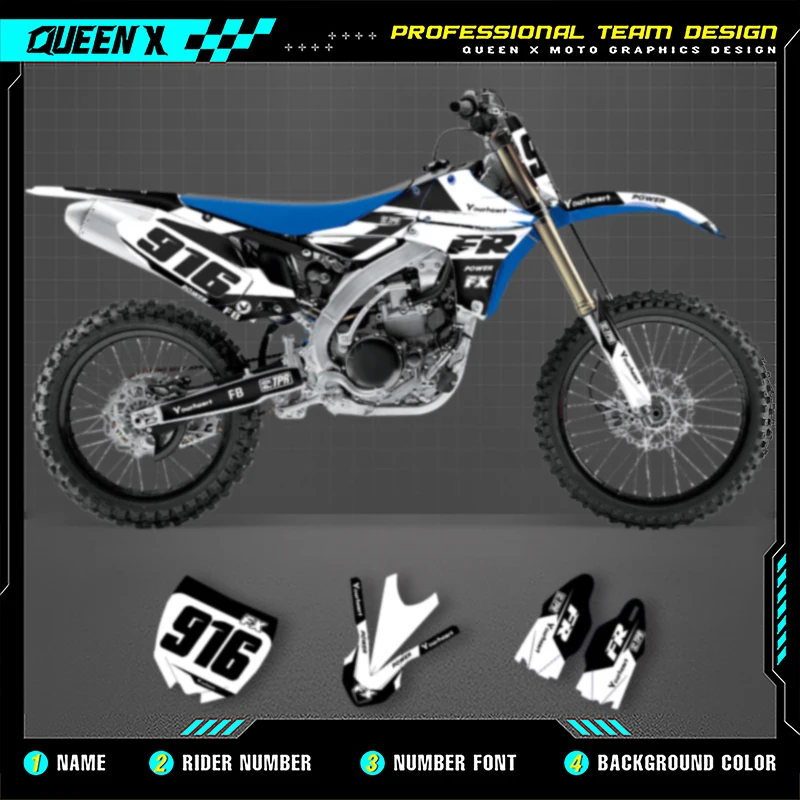 

QUEEN X MOTO мотоцикл для YAMAHA YZF450 2010 2011 2012 2013 YZ450F графические наклейки наклейки на мотоцикл 011