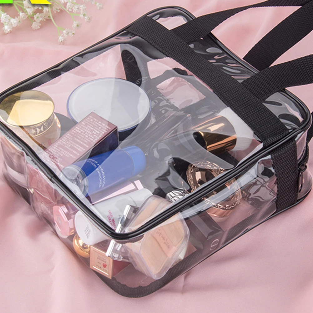 

Portable Large Capacity Toiletry Bag Durable Lightweight Travel Makeup Storage PVC Pouch Cosmetics Wash Tools Brush Holder Bag