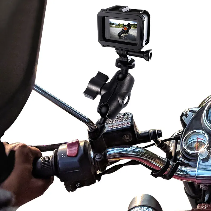 Hongdak para gopro 11 10 9 acessórios titular da motocicleta guiador espelho de montagem da bicicleta suporte para insta360 osmo câmera ação