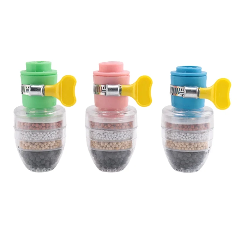 

B08B-3Pcs Home Kitchen Water Softener Fluoride With Filtration Cartridge Faucet Purifier Faucet Tap Water Purifier Filter