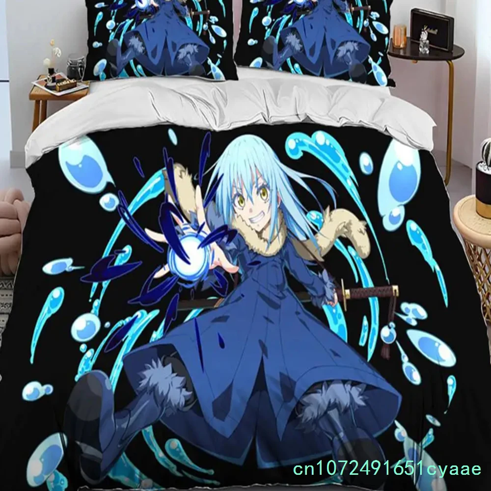 I Got Reincarnated As A Slime Anime Comforter Bedding Set,Duvet Cover Bed Set Quilt Cover Pillowcase,king Queen Size Bedding Set