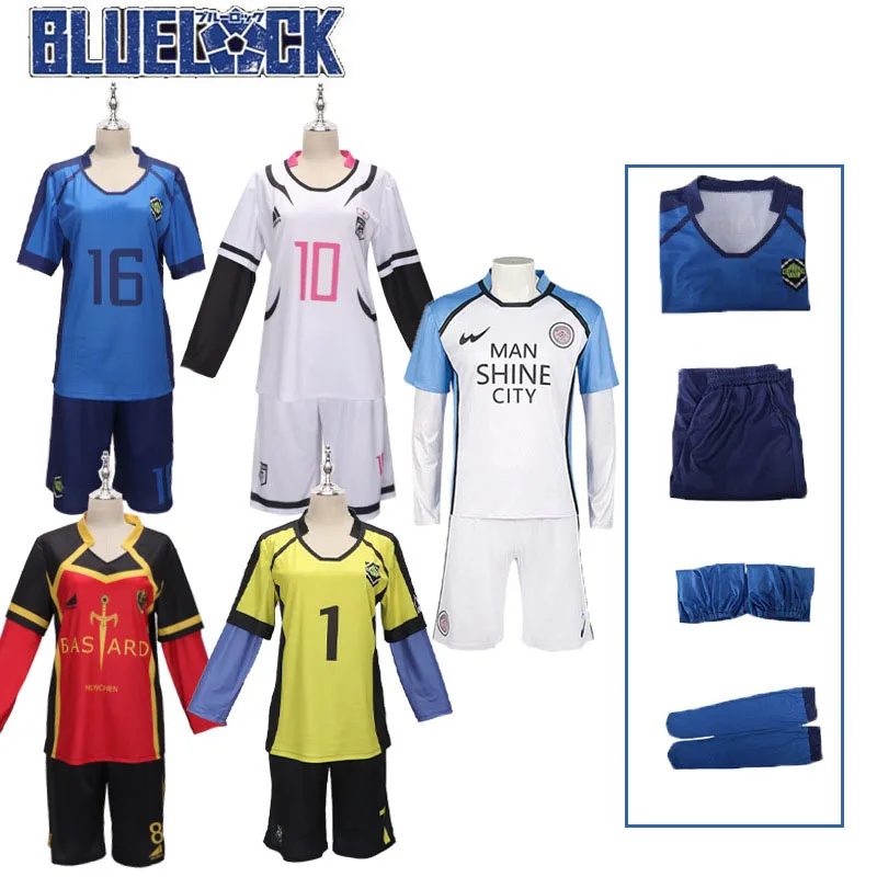 New Stock Blue Lock Anime Cosplay Costume Bastard Munchen Isagi Bachira Chigiri Nagi Rin Sae Itoshi Kaiser Reo Hiori Barou Shido