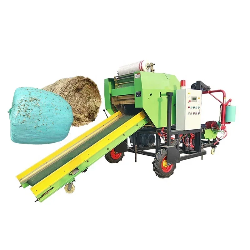 70Cm Round Hay Bale Packer Straw Grass Fodder Baling Wrapping Machine Corn Silage Baler