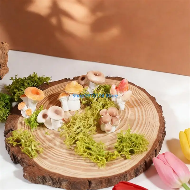 Y3NB Mini Mushroom Silicone Mold Tiny Mushroom Silicone Mold for DIY Dollhouses Fairys Garden Decors Jewelry Making Molds