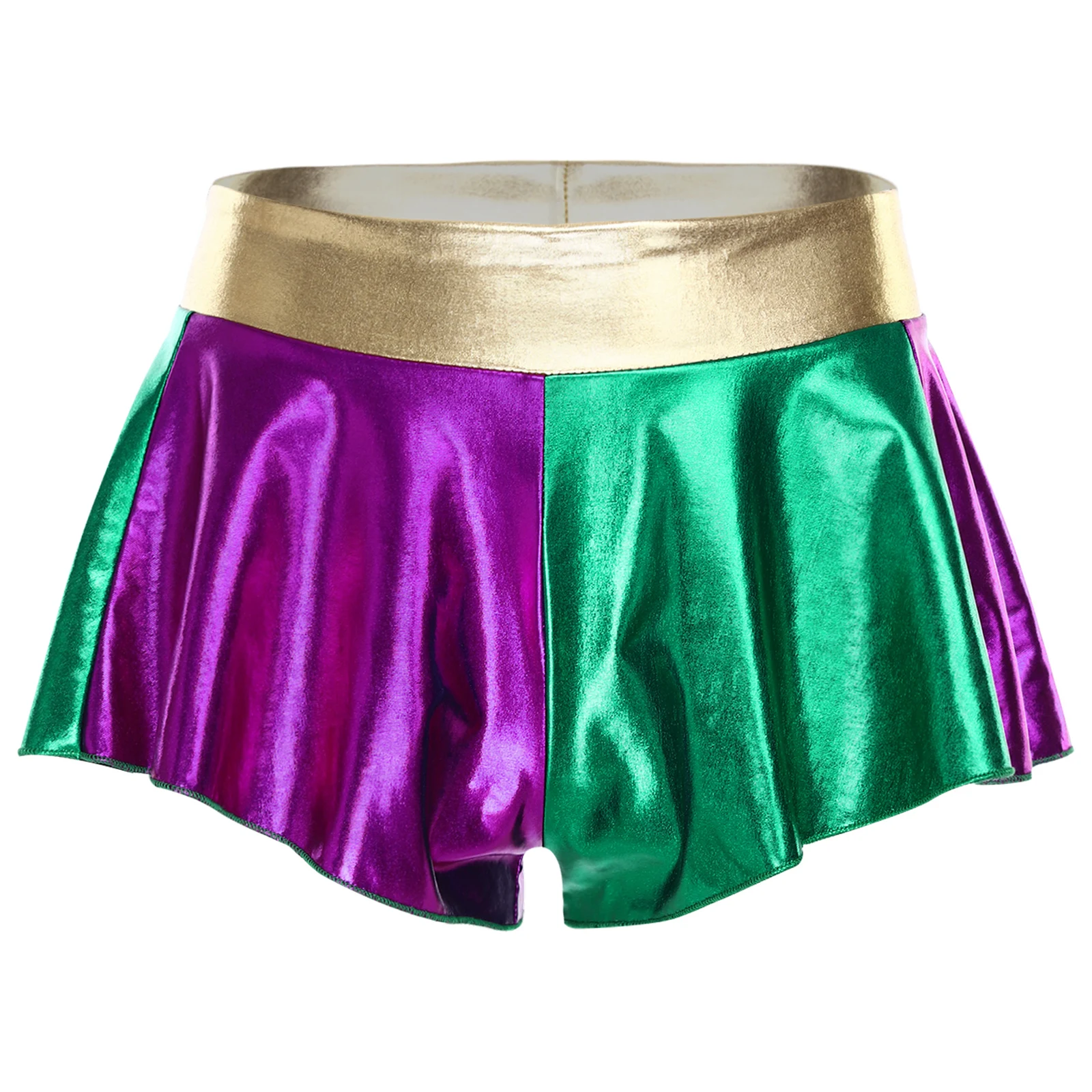 النساء لامع اللون حجب السراويل الغنيمة السراويل الساخنة لامعة صفيق السراويل للتشجيع الرقص الهذيان مهرجانات الموسيقى #5
